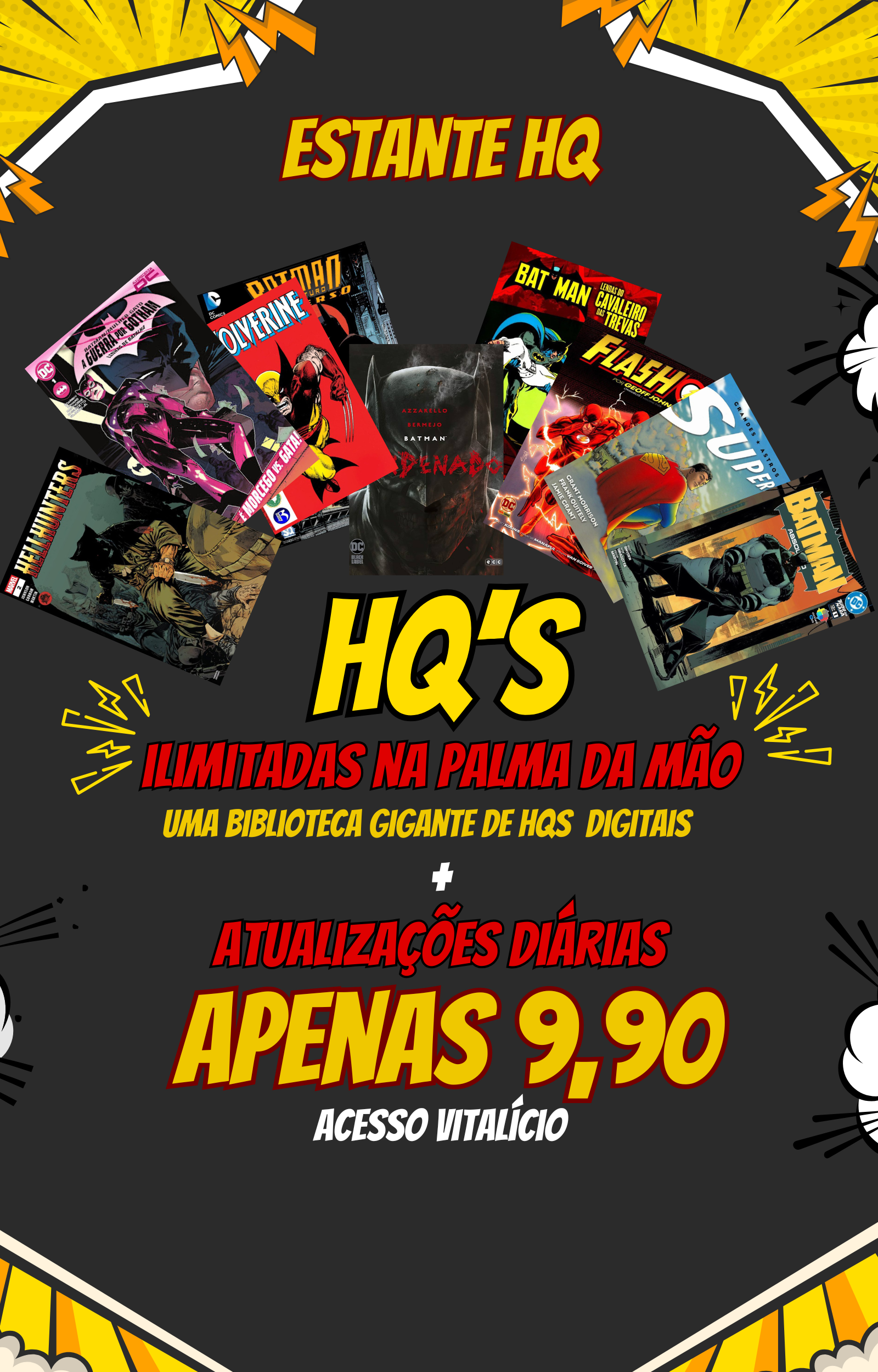 Mockup do Pack de HQs digitais